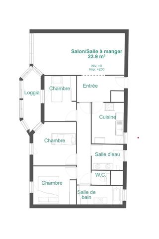  Appartement à vendre 4 pièces 88 m²