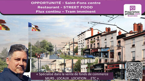  SAINT-FONS CENTRE - Restaurant Street food 40 m²  - Flux accru 