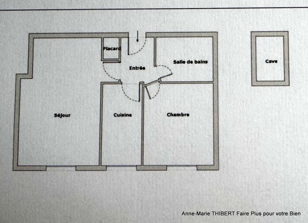 Appartement à vendre 2 pièces VILLEURBANNE (69) avec cave