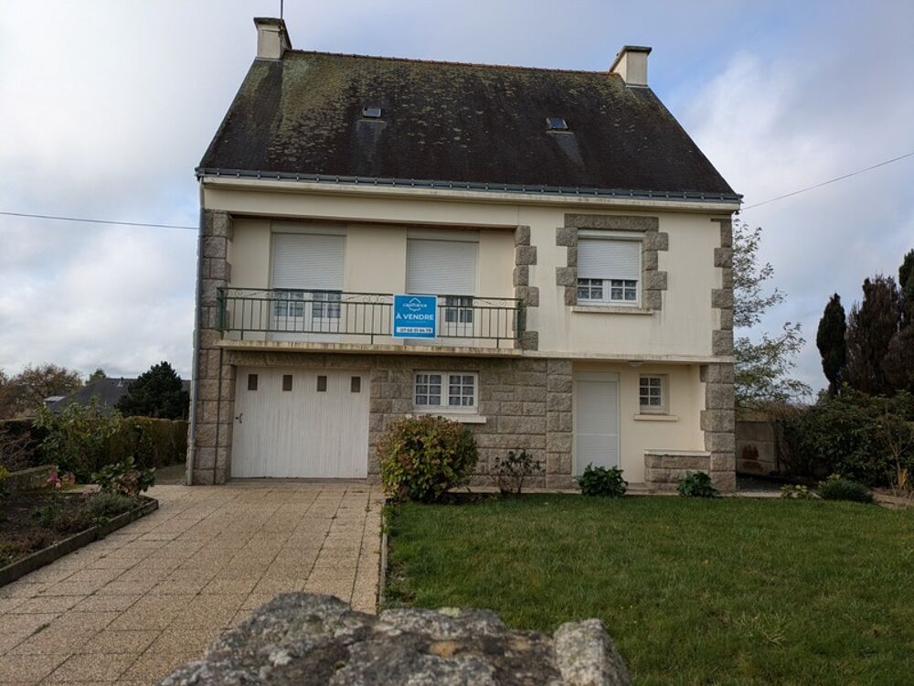 SÉGLIEN JOLIE MAISON EN REZ DE CHAUSSEE SURELEVE AVEC VIE DE PLAIN PIED DE 95 M² ENVIRON 4 PIÈCES PARCELLE DE 800M² ENVIRON