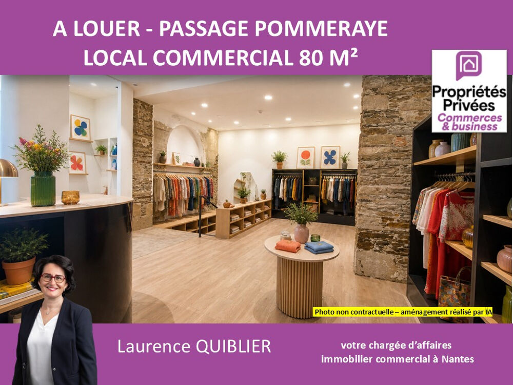   NANTES CENTRE - LOCATION  LOCAL COMMERCIAL PMR 80 m² 