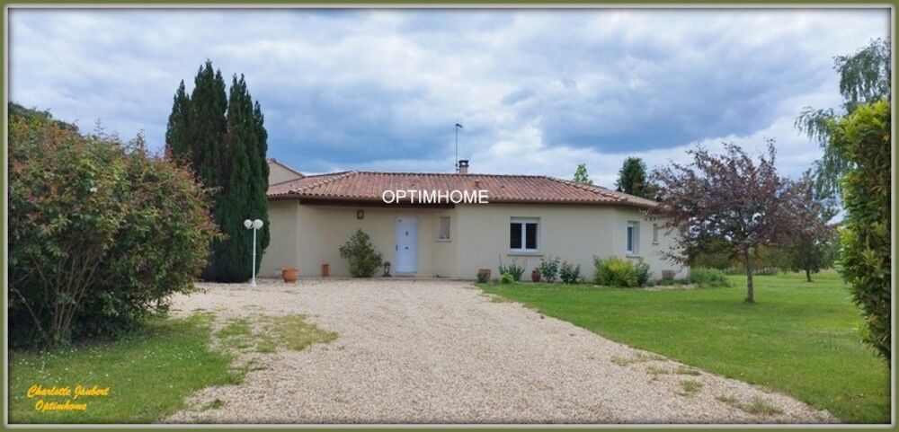 Maison contemporaine de plain-pied avec grand terrain arboré Proche de CHALAIS (16)