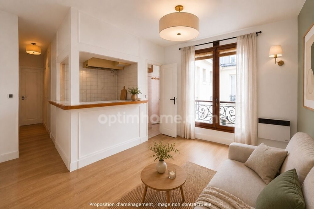 Vente Appartement Paris 18ème arrondissement, 2 pièces au calme avec ascenseur et cave, à deux pas des transports Paris 18