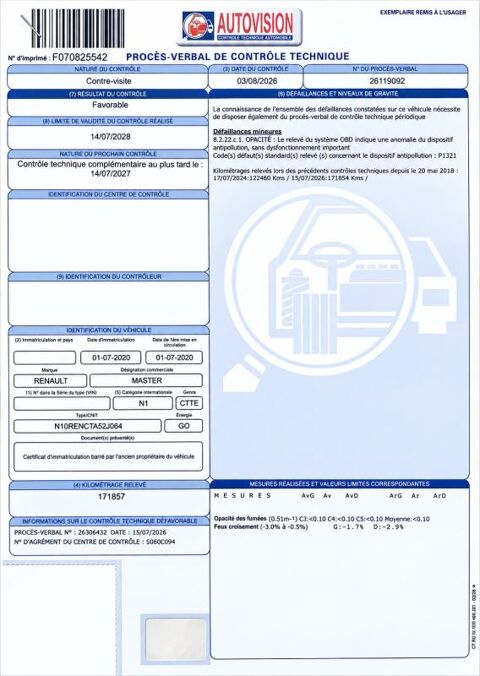 Master 1&deg; Main / 2.3 Dci 135cv de 2021 L2H2 version GRAND CONFORT * 2021 occasion 60430 Abbecourt