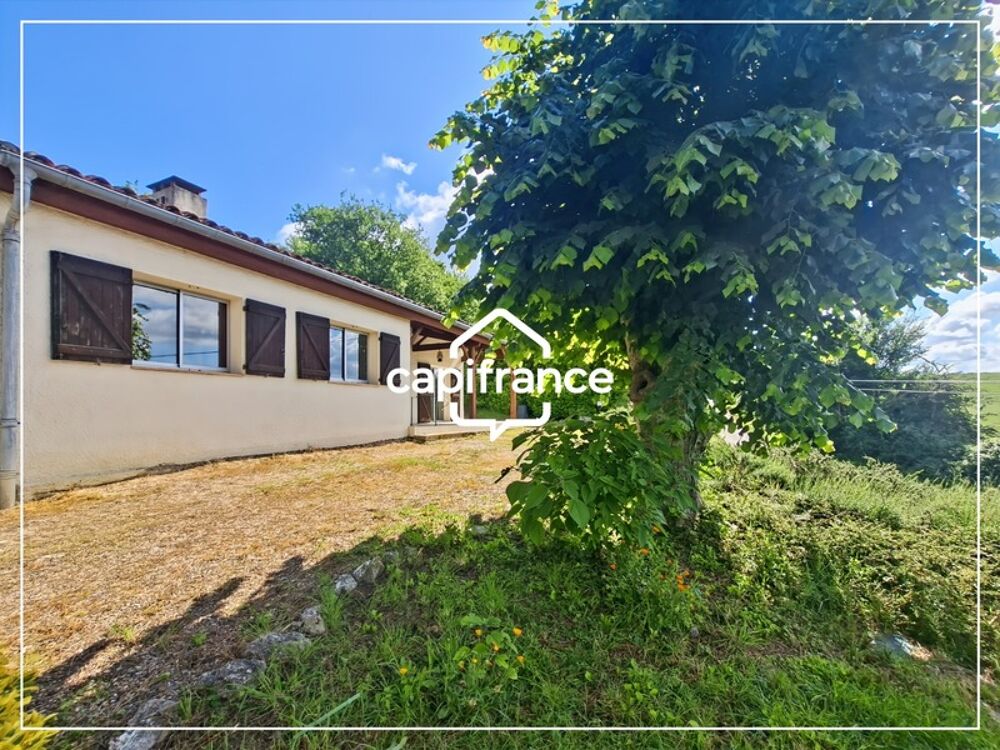 Maison plain-pied avec vue campagne à 10 min de Golfech, 3 chambres, garage, jardin