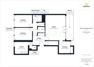  Appartement  vendre 4 pices 80 m