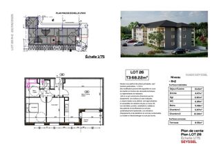  Appartement � vendre 3 pi�ces 68 m�