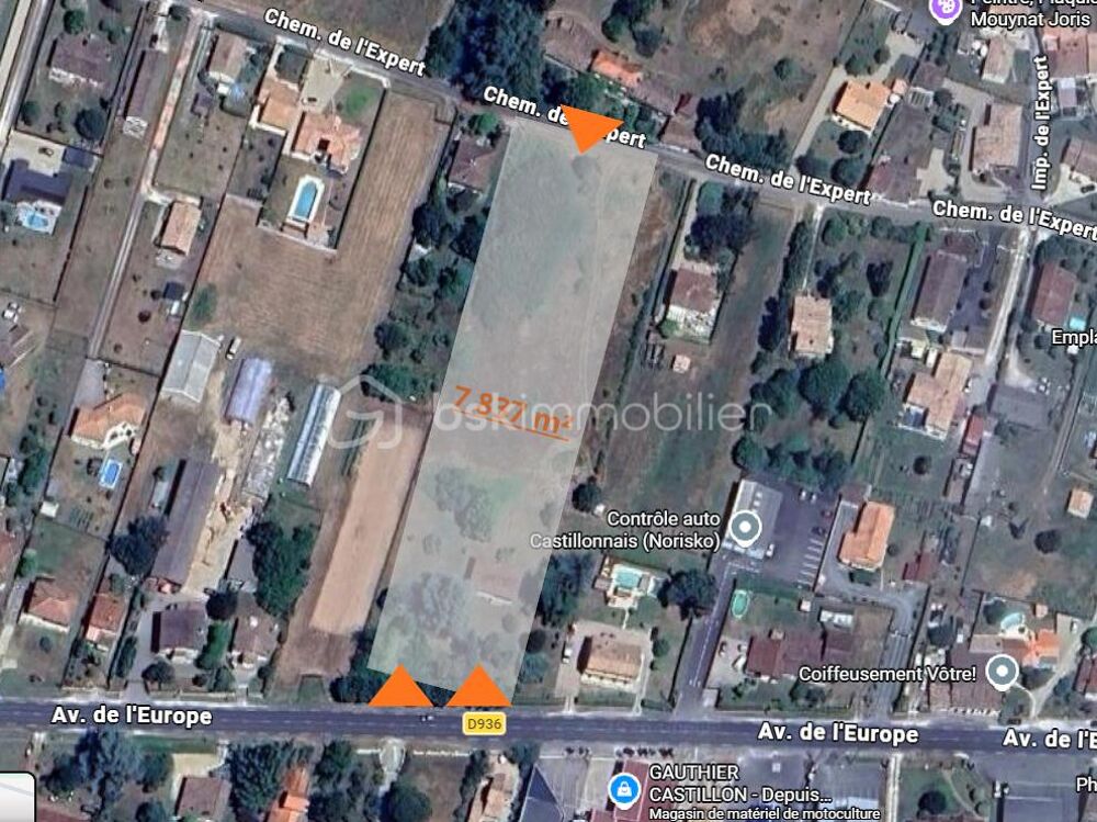 Terrain constructible viabilisé de 7 837 m² en zone UC  Fort potentiel daménagement avec maison existante