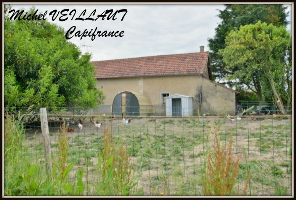 Maison à vendre 3 pièces GANNAY SUR LOIRE (03), deux chambres, terrain 1,43 ha