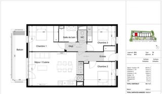  Appartement � vendre 4 pi�ces 84 m�