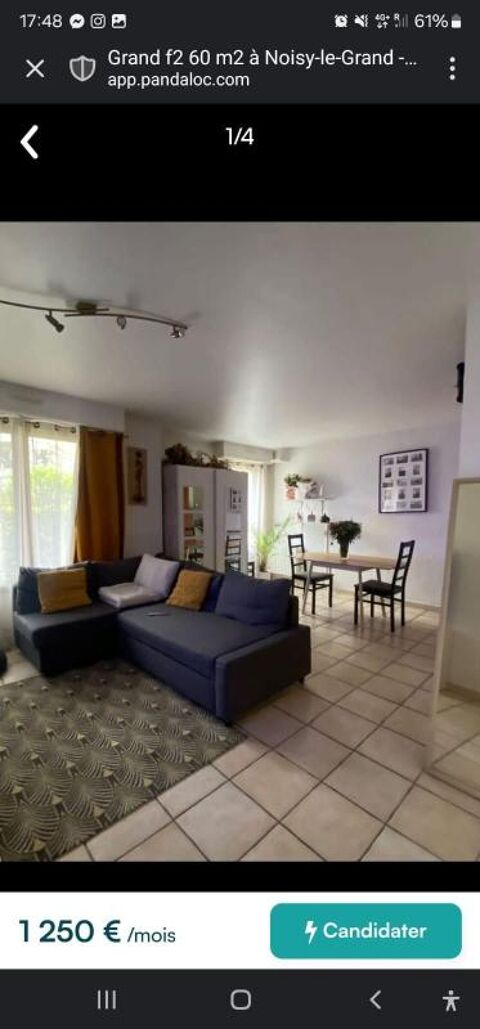   Spacieux appartement meubl� de 60 m2 centre ville Appartement - 2 pi�ce(s) - 60 m�