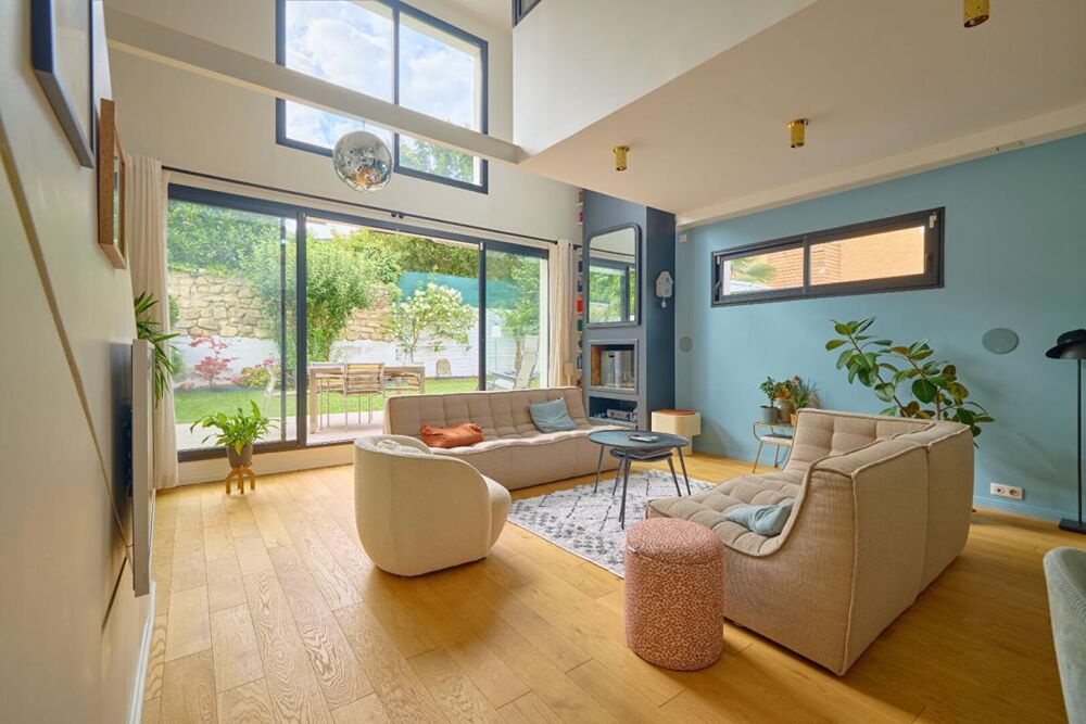 Vente Maison Centre Ville Clamart, Maison contemporaine 4 chambres,  Séjour cathédrale, jardin sans vis-à-vis & rooftop Clamart