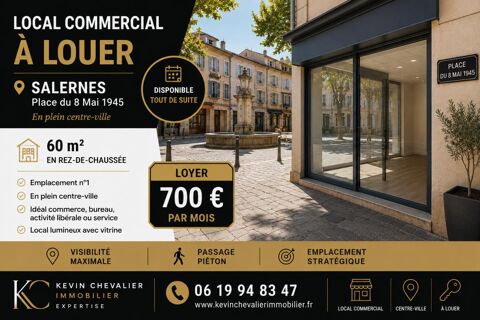 EXCLUSIVITE SALERNE - Local commercial centre ville 60 m&sup2; 700 83690 Salernes