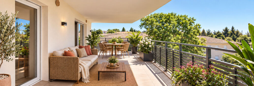 Vente Appartement Villeneuve-lès-Avignon EXCLUSIVITÉ  T4 de 89 m² avec terrasse de 29 m² plein Sud, vue Mont Ventoux 359 000 euros Villeneuve les avignon