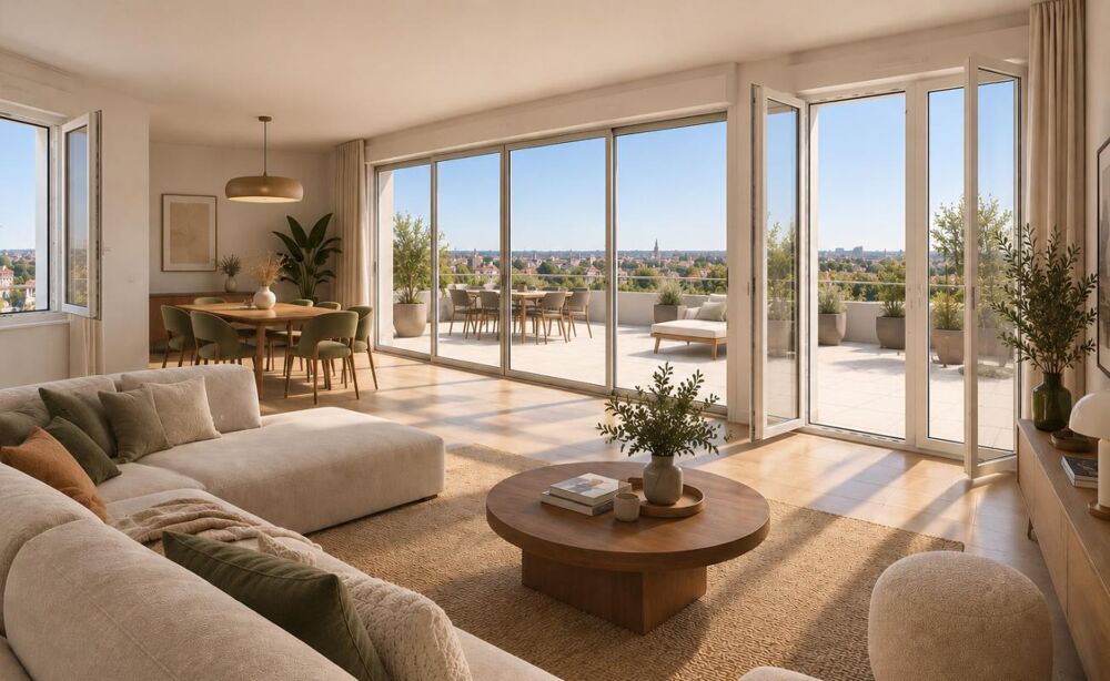 Appartement T4 en dernier étage avec vue dégagée - Bordeaux Sud
