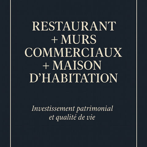 Maison d'habitation+Murs et Fonds de commerce &agrave; vendre MEZE (34) 1099000 34140 Meze