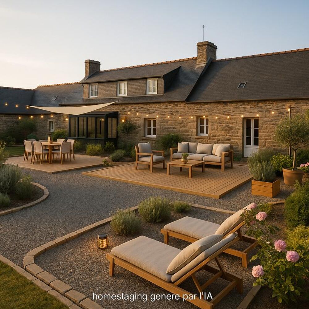 Corps de ferme en pierre à Pleumeur-Gautier , 4 ch potentielles ,Dépendances , 14 912 m² ,Proche plages (Côtes-d'Armor)