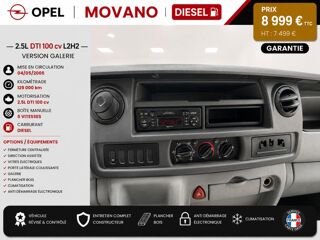 Movano 1&deg; Main / 2.5L CDTI 100cv Pack CLIM L2H2 Gal/Clim/ CT OK ide 2005 occasion 60430 Abbecourt