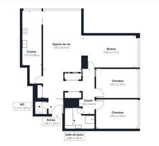  Appartement � vendre 4 pi�ces 94 m�