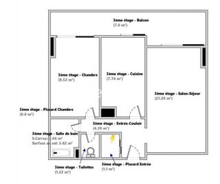  Appartement � vendre 2 pi�ces 50 m�