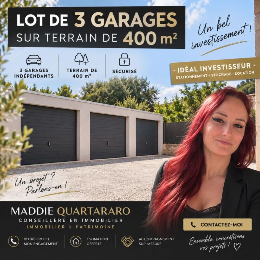 Vente Parking/Garage Lot de 3 garages sur terrain de 539m2 emplacement 1er choix Brignoles