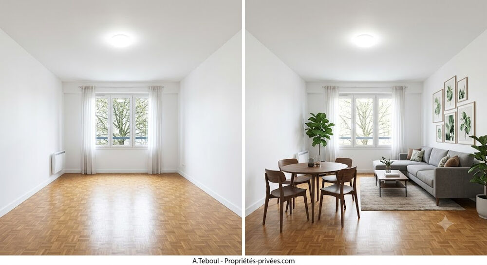 VILLEURBANNE - Limite Lyon 6ème - Appartement T3 de 72m² avec balcon et garage