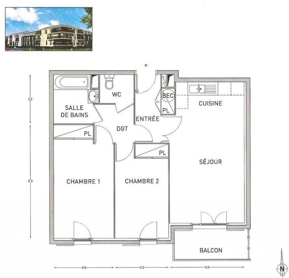 Location Appartement Appartement de 62m2 à louer sur Choisy-le-Roi Choisy le roi
