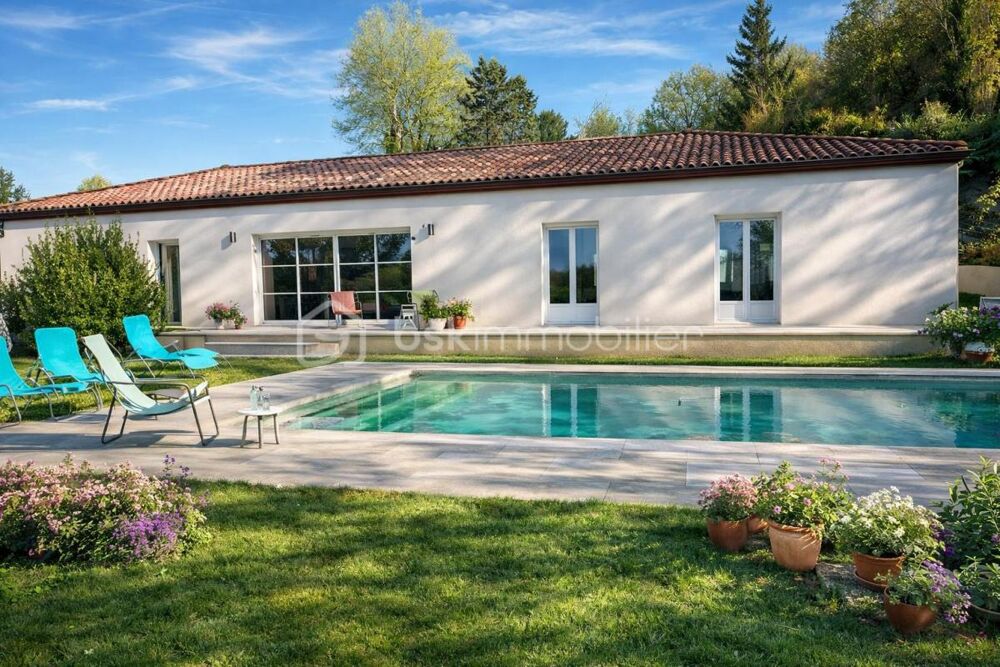 Vente Maison SUPERBE MAISON PLAIN PIED CONTEMPORAINE - 4 CHAMBRES - DOUBLE GARAGE - PISCINE Agen