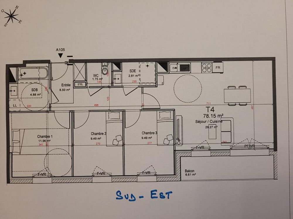 Appartement Wervicq Sud 4 pièce(s) 84 m2