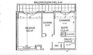  Appartement  vendre 2 pices 55 m