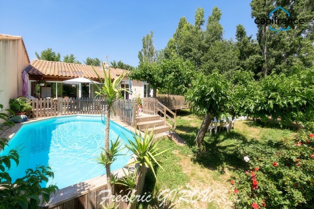Maison de plain pied 130m² (5 pièces) avec studio, piscine sur 1300m² AIX / PUYRICARD (13540)
