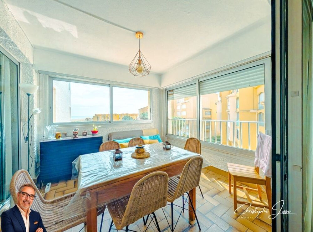 T2 vue mer avec loggia, accès direct plage et parking privé