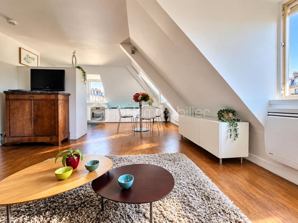 Vente Appartement PARIS 1ER - 45 M² AU SOL - DERNIER ETAGE AVEC ASCENSEUR - APPARTEMENT D'ANGLE Paris 1