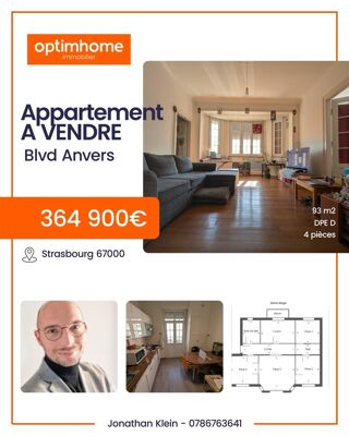  Appartement  vendre 4 pices 93 m