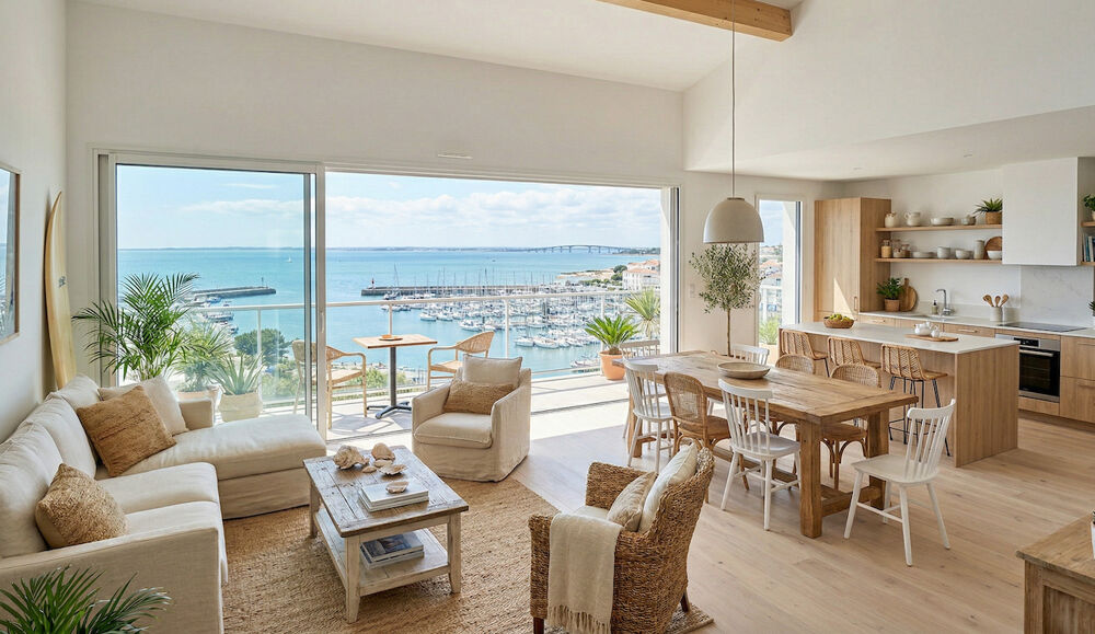 Vente Appartement 4 PIECES, DERNIER ETAGE , VUE MER, TRIPLE EXPOSITION, PARKING La rochelle