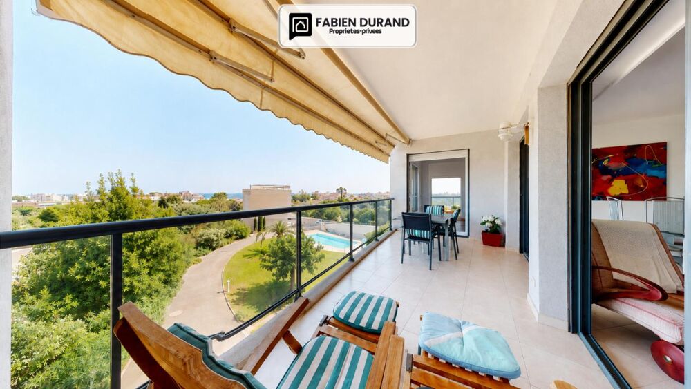 Vente Appartement CANNES PLAGE DU MIDI 700m 3 PIÈCES 71,8 M² DEUX TERRASSES 22 M²  PISCINE  GARAGE -   APERÇU MER Cannes