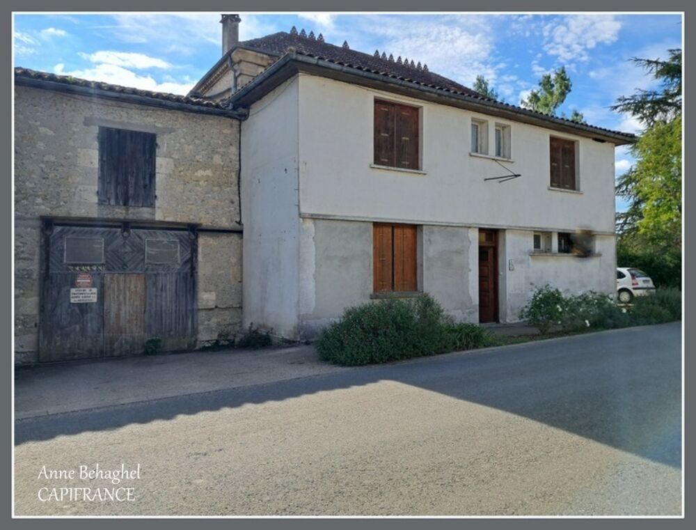 A vendre Pergain-Taillac Maison de village 170m2 - Terrain 1100m2-garage-hangar