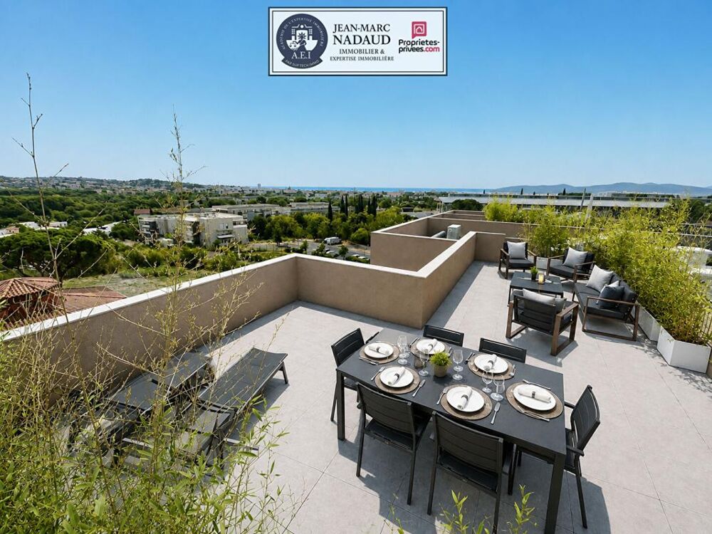 Vente Appartement Fréjus - T4 signature, Dernier Étage + Rooftop 63 m² ? Panorama Estérel & Horizon Mer Frejus