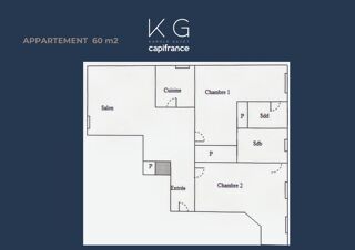  Appartement � vendre 3 pi�ces 60 m�