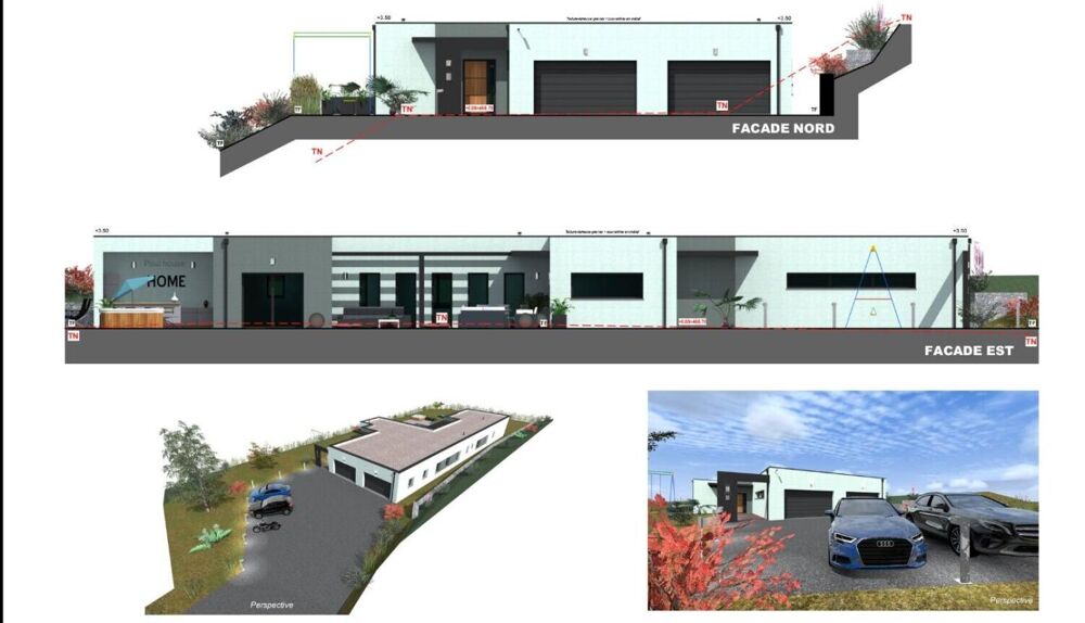 Vente Terrain AUREC-SUR-LOIRE 43110 TERRAIN CONSTRUCTIBLE AVEC PROJET DE VILLA D'ARCHITECTE AVEC VUE PANORAMIQUE Aurec sur loire