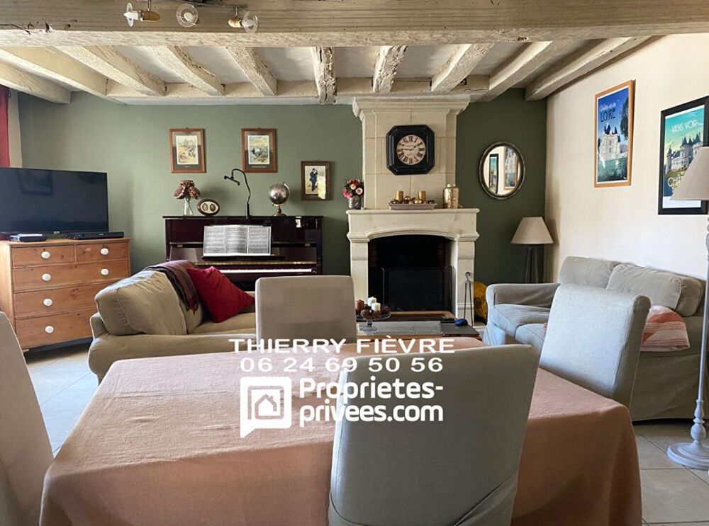 A VENDRE 37140 Chouzé sur Loire Maison de village 5 pièces , 115 m2 , 3 chambres avec patio et spa