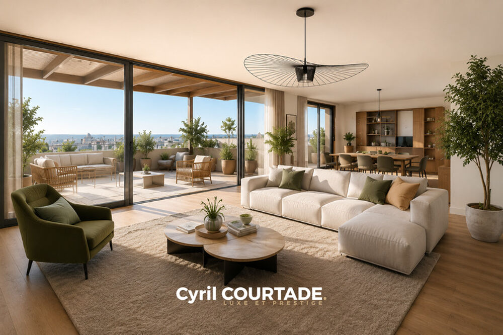 Vente Appartement Montpellier, Dpt Hérault (34), Exceptionnel T4 de 120,81 m² en dernier étage – Terrasse & Solarium 118,47 m² Montpellier
