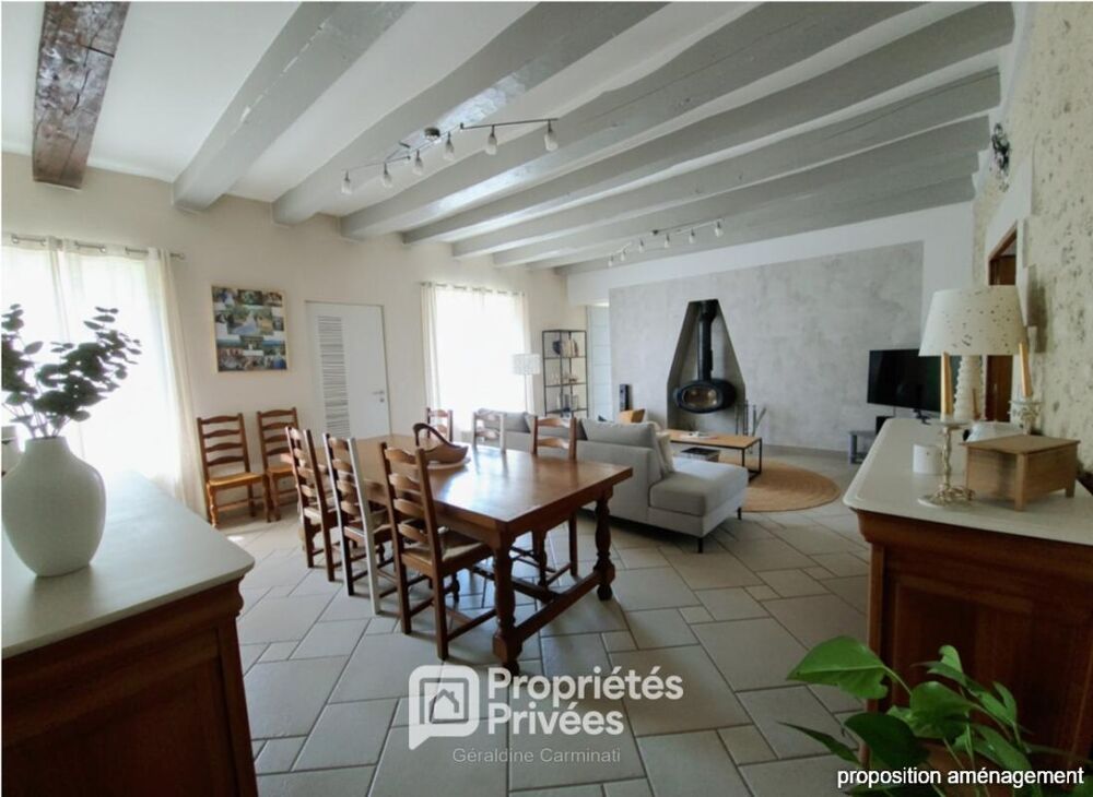 A VENDRE EN EXCLUSIVITÉ 37230 Fondettes, Maison de ville / Appartement 135m², 4/5 chambres, Cour fermée sécurisée, Stationnement