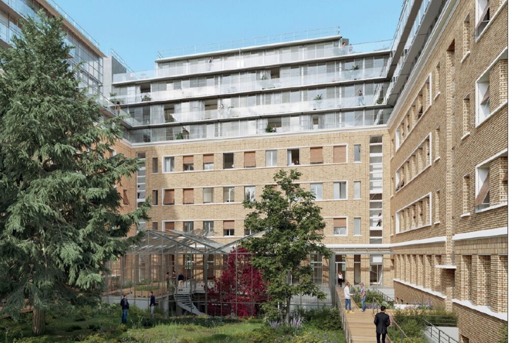 appartement T5 neuf à vendre PARIS 14e, surface hab. 102.60 m2 + balcons + jardin d'hiver 23.30 m2