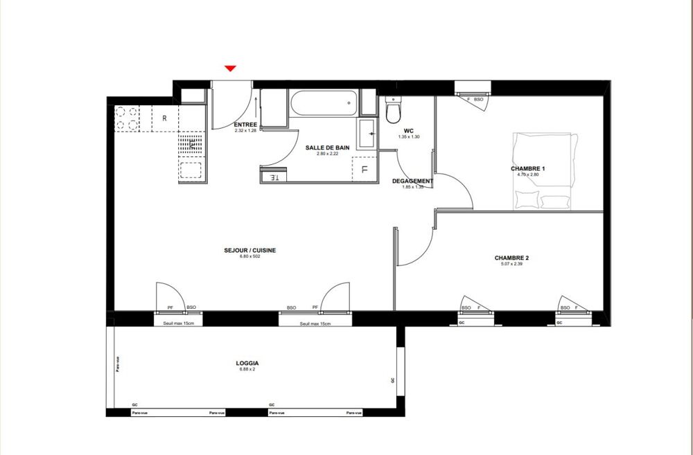 Vente Appartement Appartement Rochetaillee-sur-Saône 3 pièces 61 m2 Rochetaillee sur saone