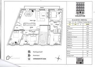  Appartement � vendre 5 pi�ces 97 m�