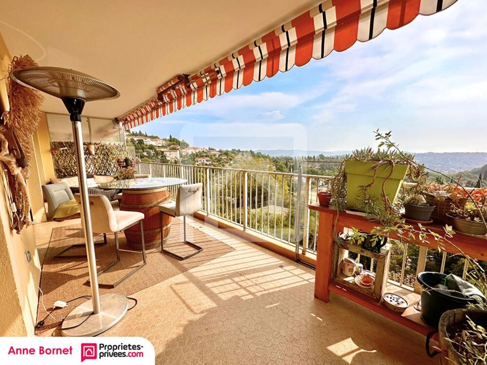 Vente Appartement Appartement 4 pièces 93 m2 avec terrasse vue panoramique mer, garage, parking privatif et cave Grasse