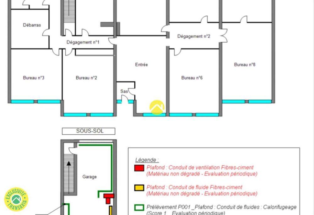   lot de 10 bureaux sur 175m² 