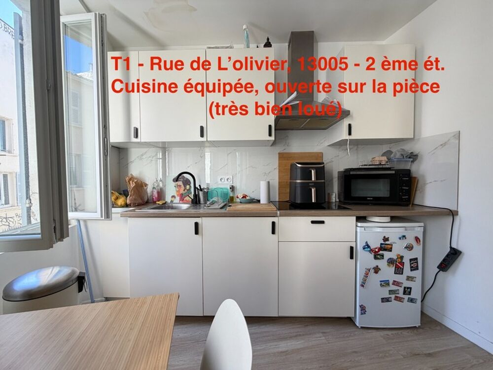 Vente Appartement 13005 - Quartier CAMAS - Rue de L'Olivier - 2ème étage - T1 - 20m2      99 000 euro FAI Marseille 5