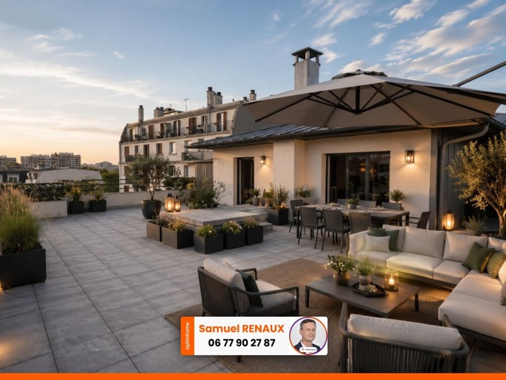 Vente Appartement MAISONS ALFORT Centre Ville - Magnifique Penthouse de 4 Pièces - 87 m²avec sa Terrasse d'Exception de 120 m² + 2 emplacements de Maisons alfort